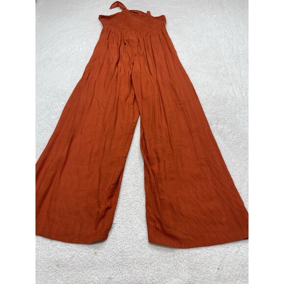 LSPACE x Anthropologie Jumpsuit Women Orange Kailani Beach Boho Vacay Size XL - Picture 7 of 10